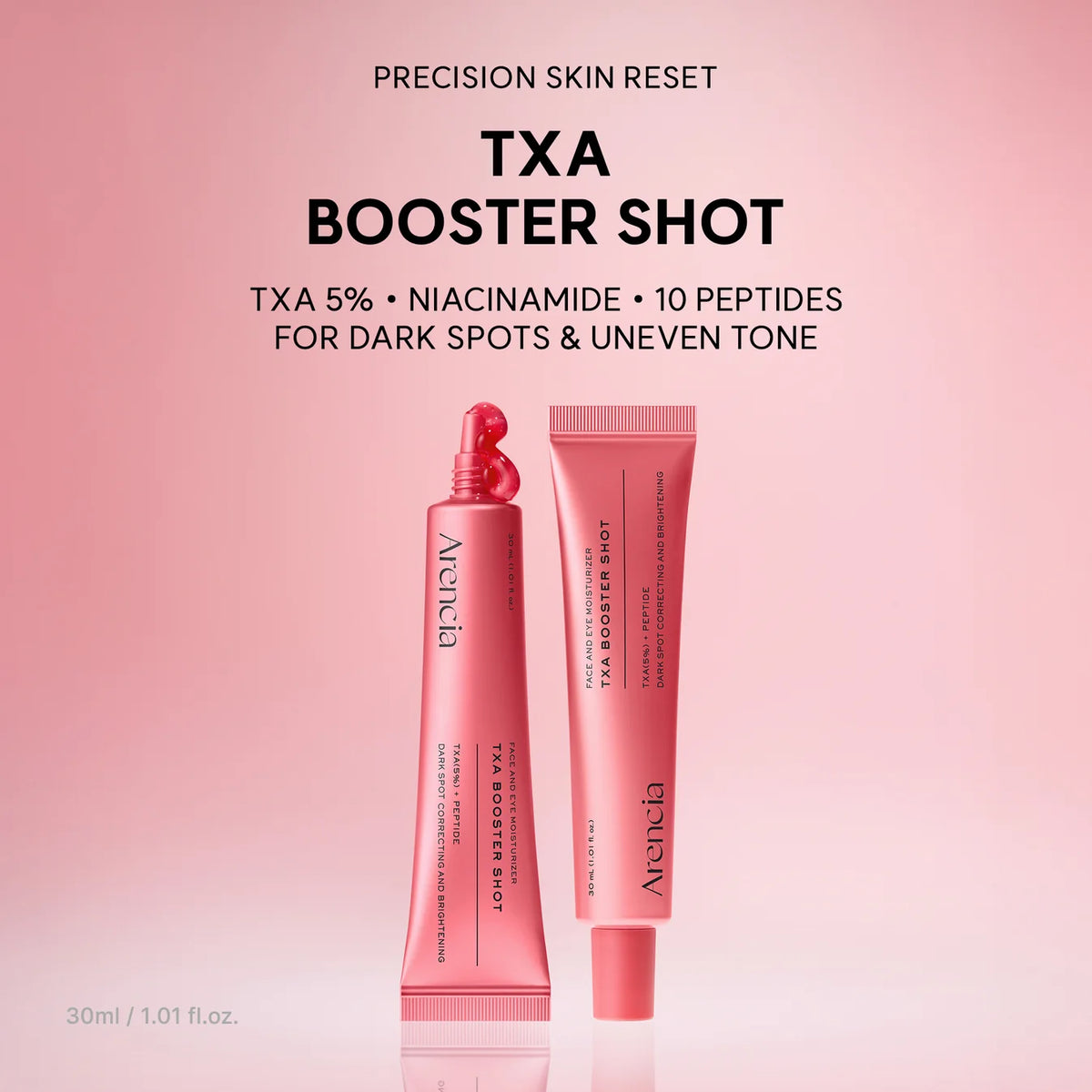 TXA Booster Shot, Intensive Dark Spot Correcting Serum with 5% TXA, Niacinamide &amp; 10 Peptides for Visible Tone Correction &amp; Radiant-Looking Skin, 1.01 fl. oz.