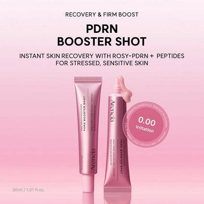 PDRN Booster Shot, Rosy-PDRN & Peptides for Glowy, Healthy Skin - Recommended for Sensitive, Red Skin 1.01 fl oz