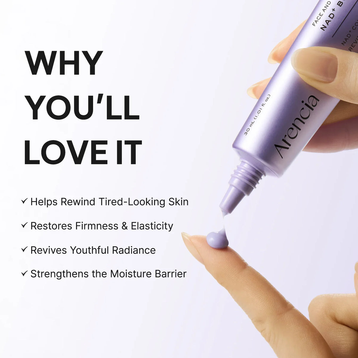 NAD+ Time-Rewind Booster Shot, Firming & Revitalizing Serum with 5% NAD+ Complex, Peptides & Resveratrol, 1.01 fl. oz.