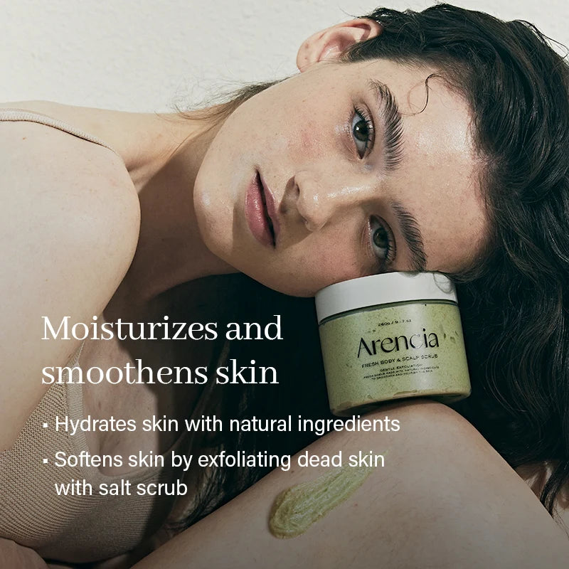 Arencia Fresh Cloud Sea Salt Body & Scalp Scrub (Pink)