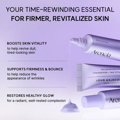 NAD+ Time-Rewind Booster Shot, Firming & Revitalizing Serum with 5% NAD+ Complex, Peptides & Resveratrol, 1.01 fl. oz.