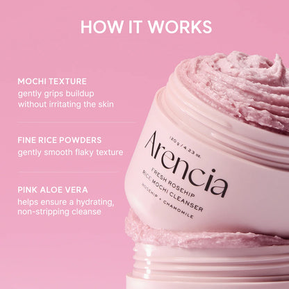 Arencia Fresh Rosehip Rice Mochi Cleanser