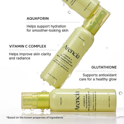 Skin Booster Mist, Instant Hydration & Radiant Glow Facial Spray, Makeup-Friendly, Ceramide & Antioxidant Care, 3.38 fl oz