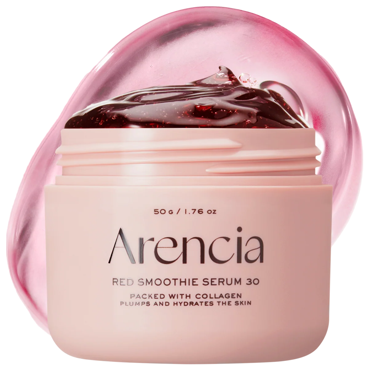 Overnight Red Collagen + Peptide Smoothie Serum, Glowing & Soothing with 30% red collagen, Niacinamide, Peptide, Vitamin E