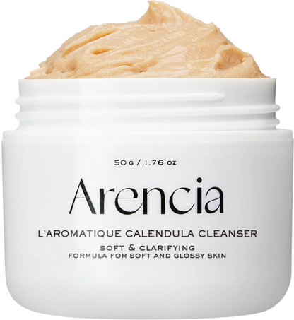 Calendula Rice Mochi Cleanser, Gentle Exfoliating Foam Wash for Sensitive, Dry, Rough Skin, 4.23oz / 120g