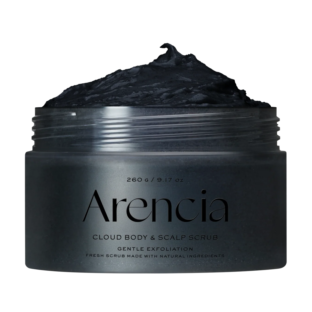 Arencia Fresh Cloud Sea Salt Body & Scalp Scrub (Black)