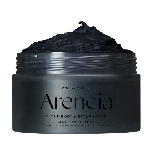 Arencia Fresh Cloud Sea Salt Body & Scalp Scrub (Black)