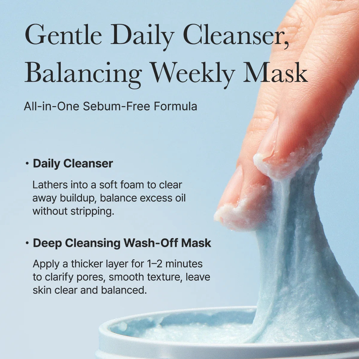 Fresh Blue Hyssop Rice Mochi Cleanser