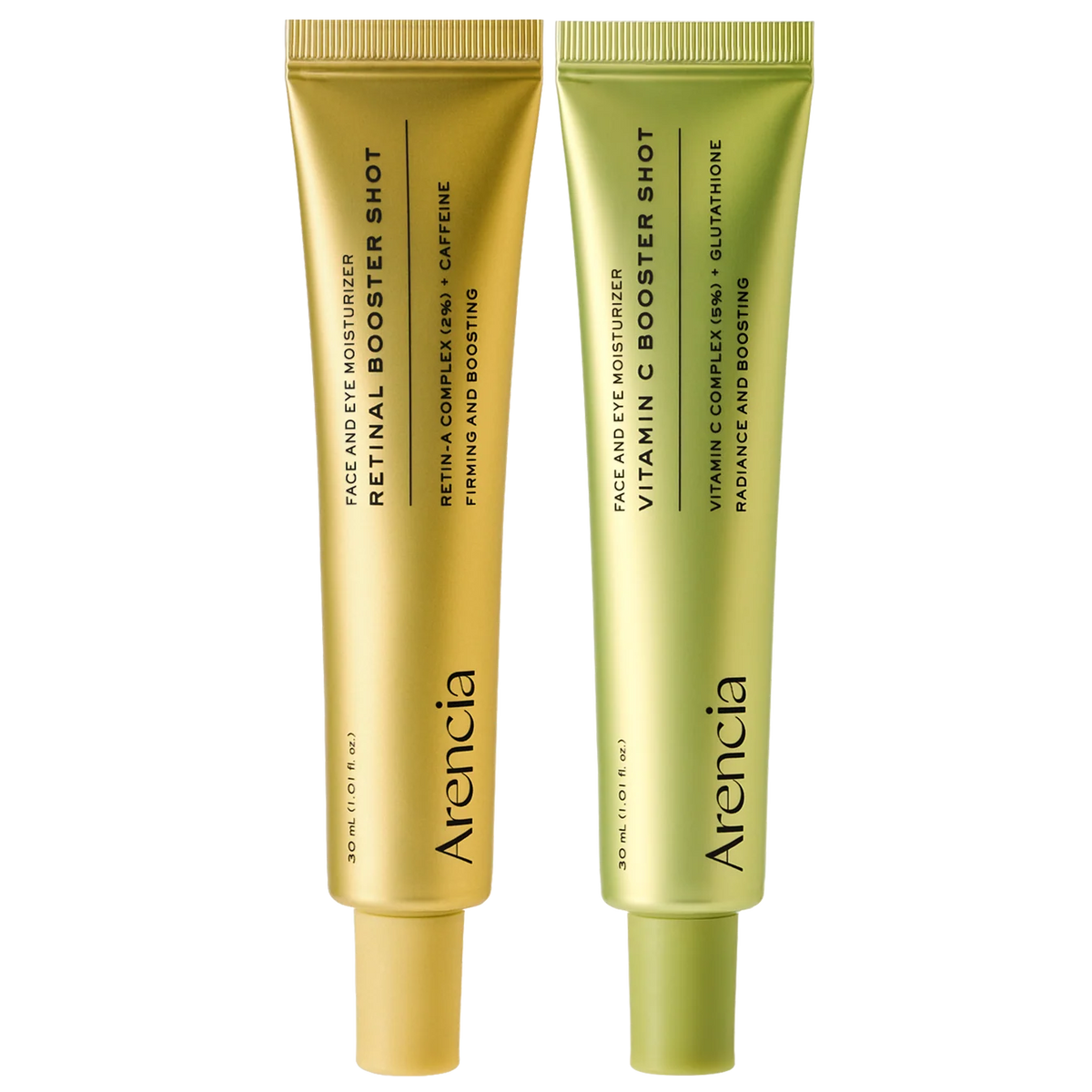 Booster Shot Skin Renewal Duo - Vitamin C & Retinal for Day And Night Brightening, Pore Minimizing, Moisturizing, and Fades Dark Spots | 1.01 fl oz + 1.01 fl oz