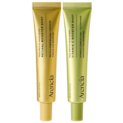 Booster Shot Skin Renewal Duo - Vitamin C & Retinal for Day And Night Brightening, Pore Minimizing, Moisturizing, and Fades Dark Spots | 1.01 fl oz + 1.01 fl oz