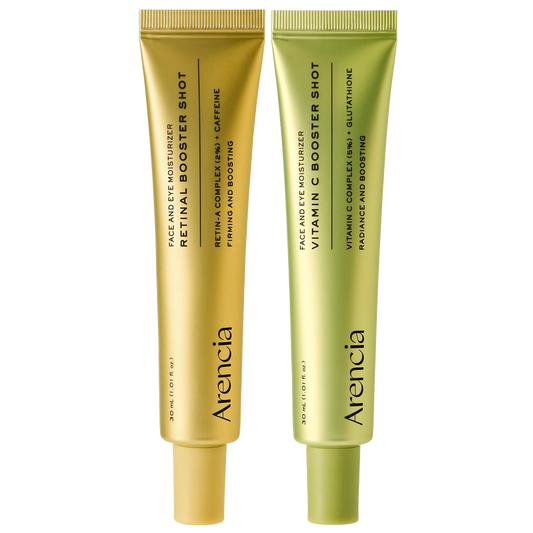 Booster Shot Skin Renewal Duo - Vitamin C & Retinal for Day And Night Brightening, Pore Minimizing, Moisturizing, and Fades Dark Spots | 1.01 fl oz + 1.01 fl oz