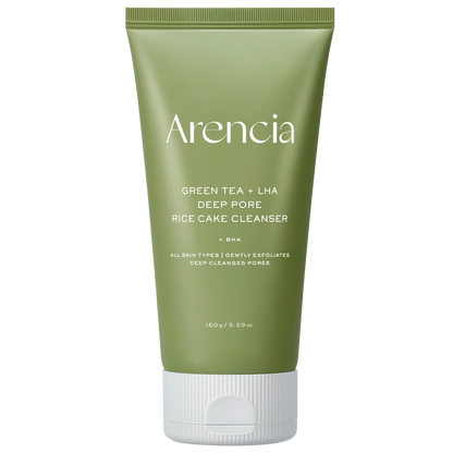 Arencia Green Tea + LHA Deep Pore Rice Cake Cleanser, 5.07 fl oz