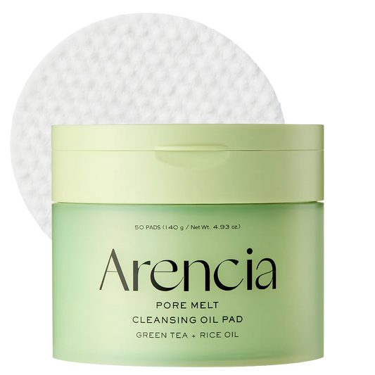 Pore Melt Cleansing Oil Pad, Easy Makeup Removing with Cleansing Wipes with Green Tea, Rice, Ceramide, 4.73 oz. (50 Pads)