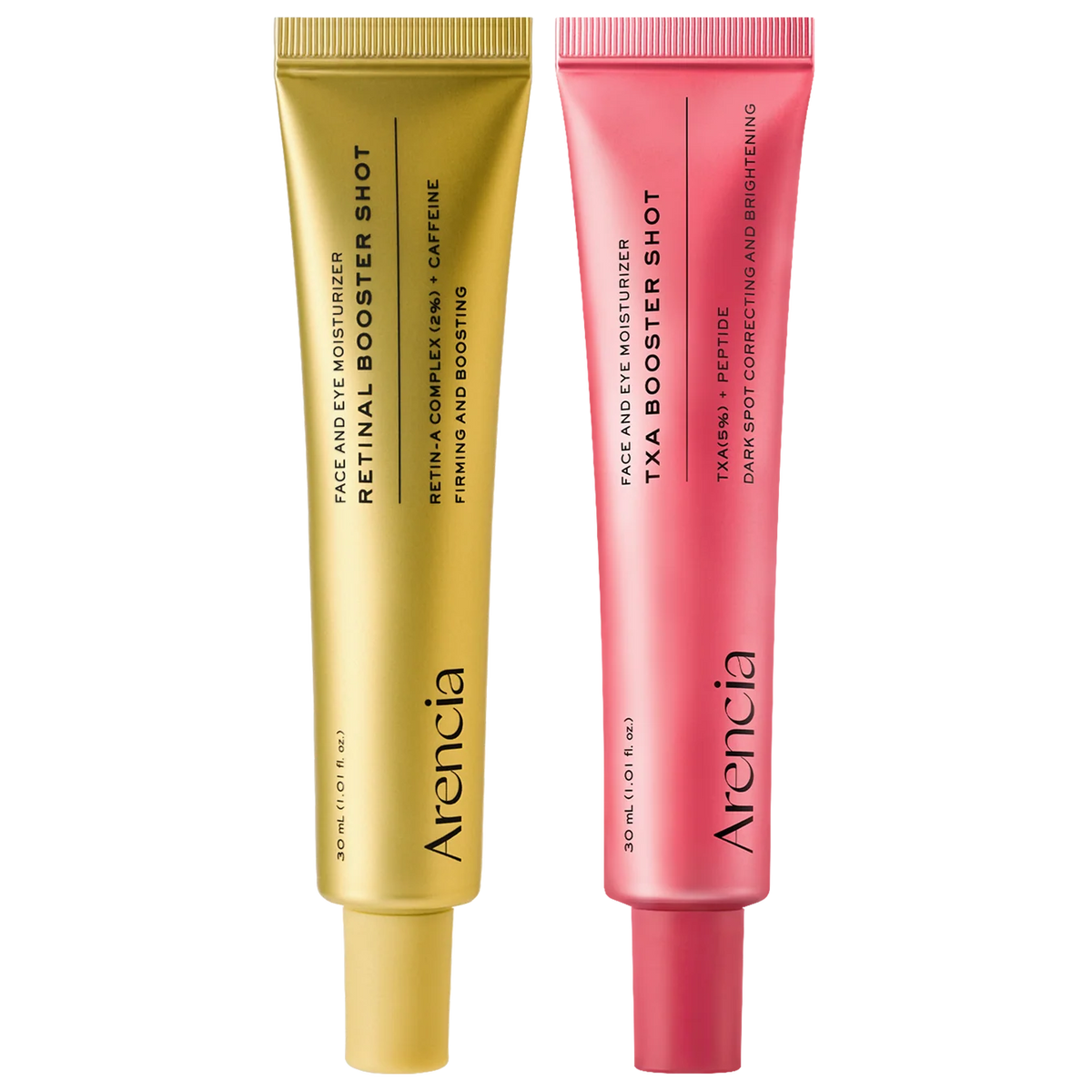 Booster Shot Skin Renewal Duo - Vitamin C & Retinal for Day And Night Brightening, Pore Minimizing, Moisturizing, and Fades Dark Spots | 1.01 fl oz + 1.01 fl oz