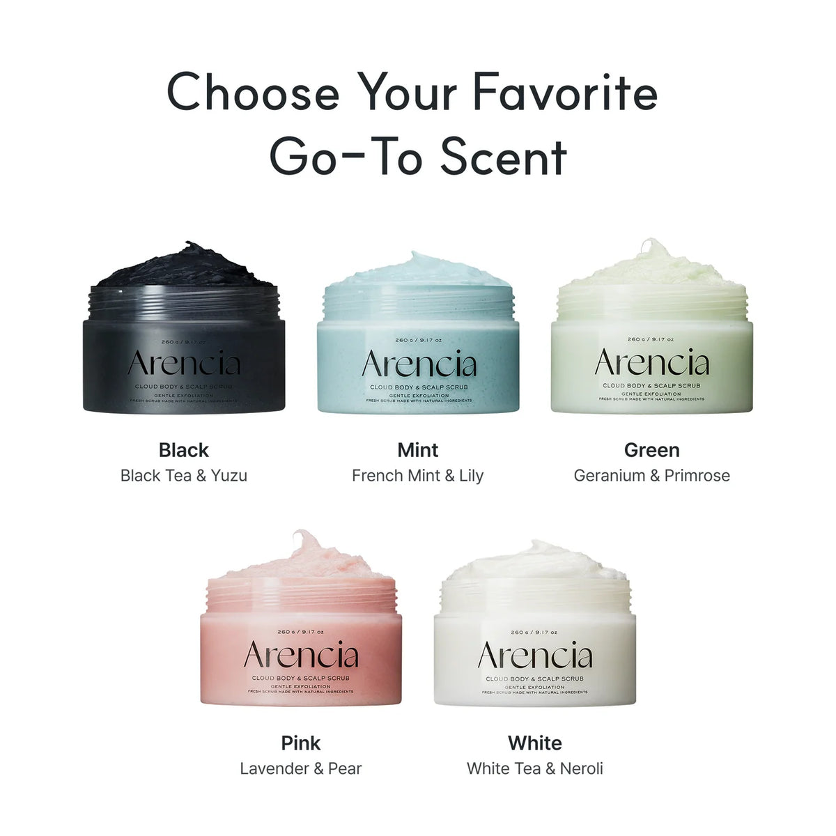 Arencia Fresh Cloud Sea Salt Body & Scalp Scrub (Pink)