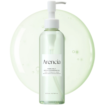 Pore Melt Mochi Makeup-Removing Cleansing Oil, Non-Comedogenic, Rice Amino Acids HD, Vitamin E, Cica, & Ceramide, 6.76 fl oz